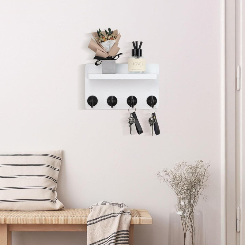 Manufactured Wood Wall Organizer, White