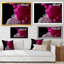 Peinture abstraite éclaboussure rose - œuvre d'art moderne sur toile-935562194-935562201