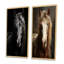 «Black White Horse Portrait Vibrant» - 2 pièces-171480706-171480704