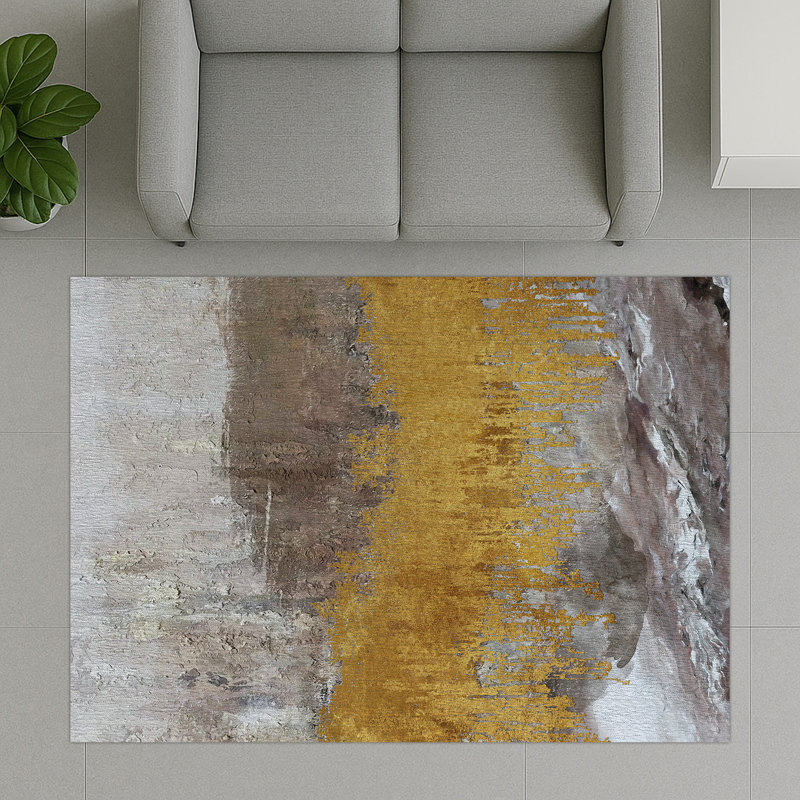 Abstract Area Rug, Runner 70 x 140 cm