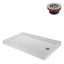 Base de douche en acrylique de coin Streamline l 60 po x P 36 po, drain inclus