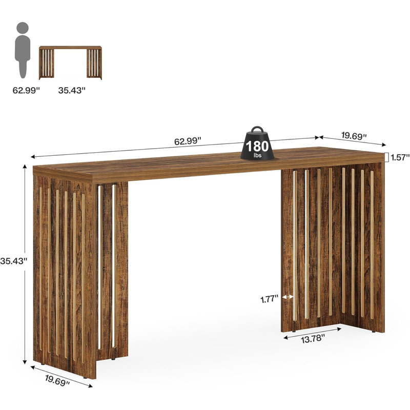 Fenko 35" H Pub Height Dining Table, Brown