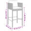 50 cm Wicker/Rattan Bar Set Bar Cabinet