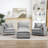 Modular Sectional Sofa, 102 Inch L Shaped Couch Set For Living Room, 3-Seater Comfy Cloud Couches With Movable Ottoman, DIY Combination, Chenille-2043825869