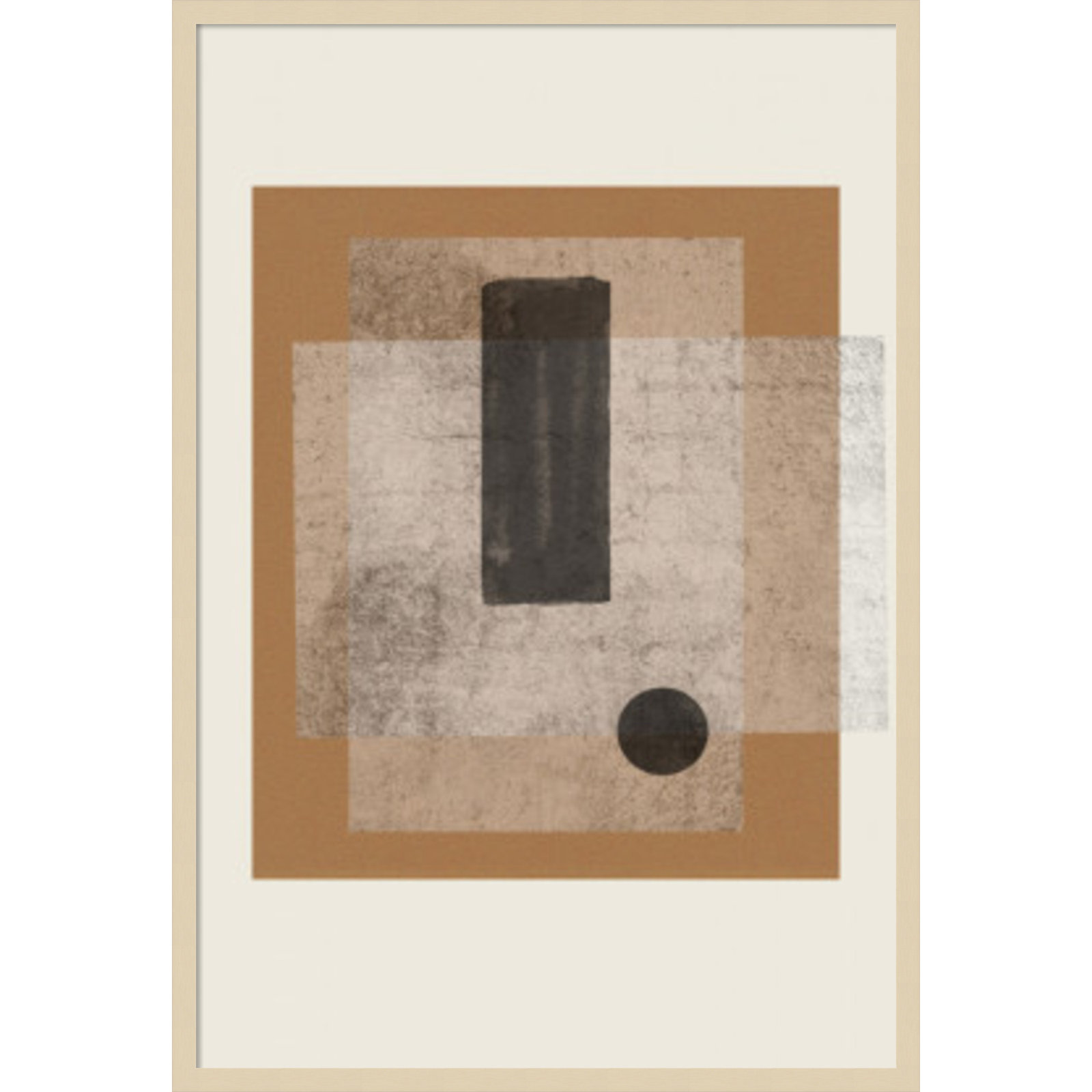 Riverwalk "Composition III" Print, Brown, 41" H x 28" W