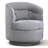 29" Wide Modern Upholstered Soft Swivel Barrel Chair With Lumbar Pillow-2008155302