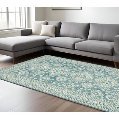 Tapis oriental crocheté à la main 8 pi x 11 pi en laine ivoire et ivoire