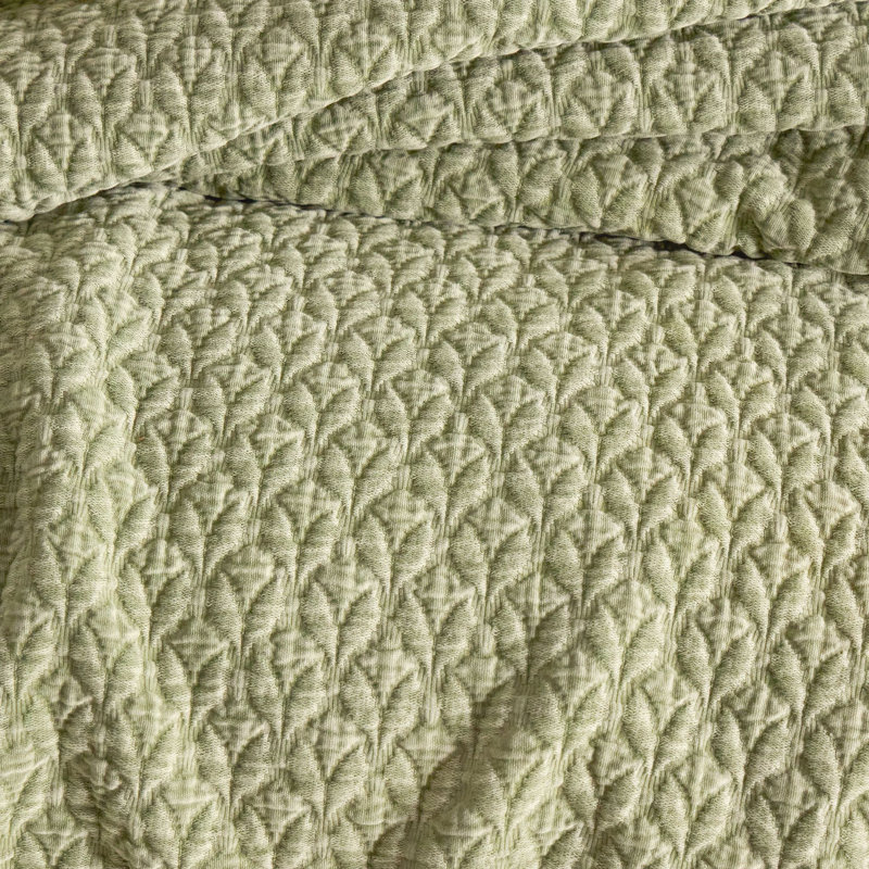 Hawley Indigo Matelasse Coverlet, Full/Queen Coverlet, Sage