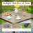 Salem 28 Inch Wood-like Metal Frame Square Outdoor Patio Dining Table