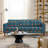Ohmer 86.6'' Bohemian Velvet Sofa With Colorful Pop Pattern And Wooden Legs-1551149666