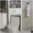 White 2-Door Bathroom Storage Cabinet with Open Shelves