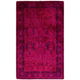 Tapis rose en laine 3 pi 3 po x 5 pi 3 po Huckaby