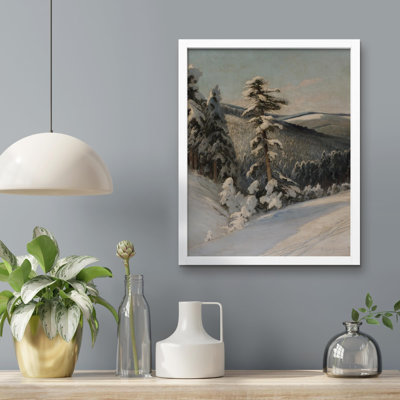 «Pin recouvert de neige» sur papier