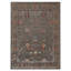 8'11" x 12'1" Brunette Brown Scrolls Leaf Design Hand Knotted Silk and Wool Rug