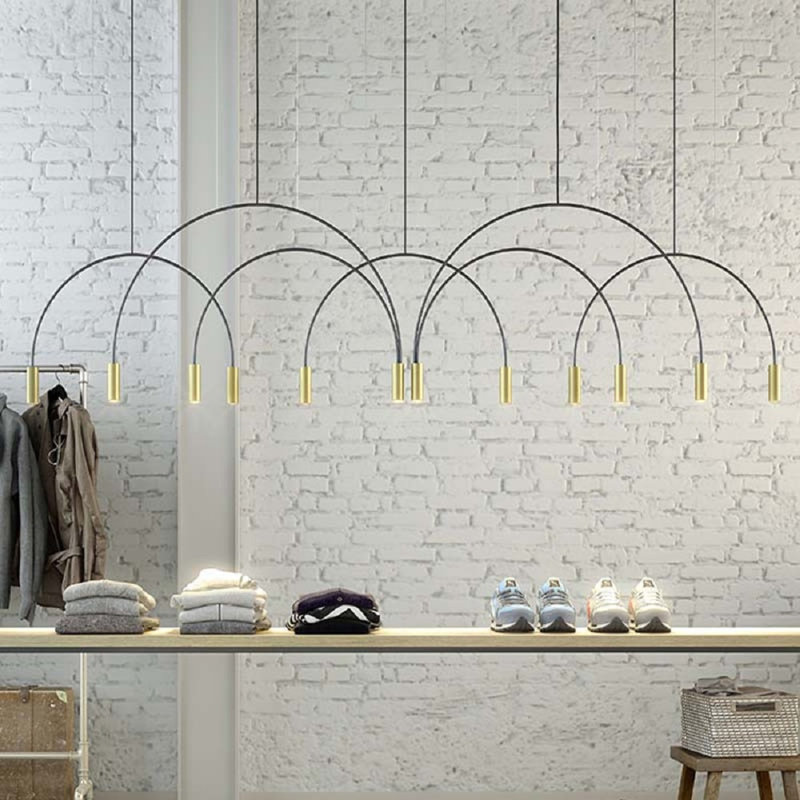 Milla 3 - Light Black/Gold Dome Pendant