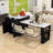 Elegant Multi-functional Kitchen Island with Extendable Dining Table, Dual Storage, and Power Outlets-1717507473