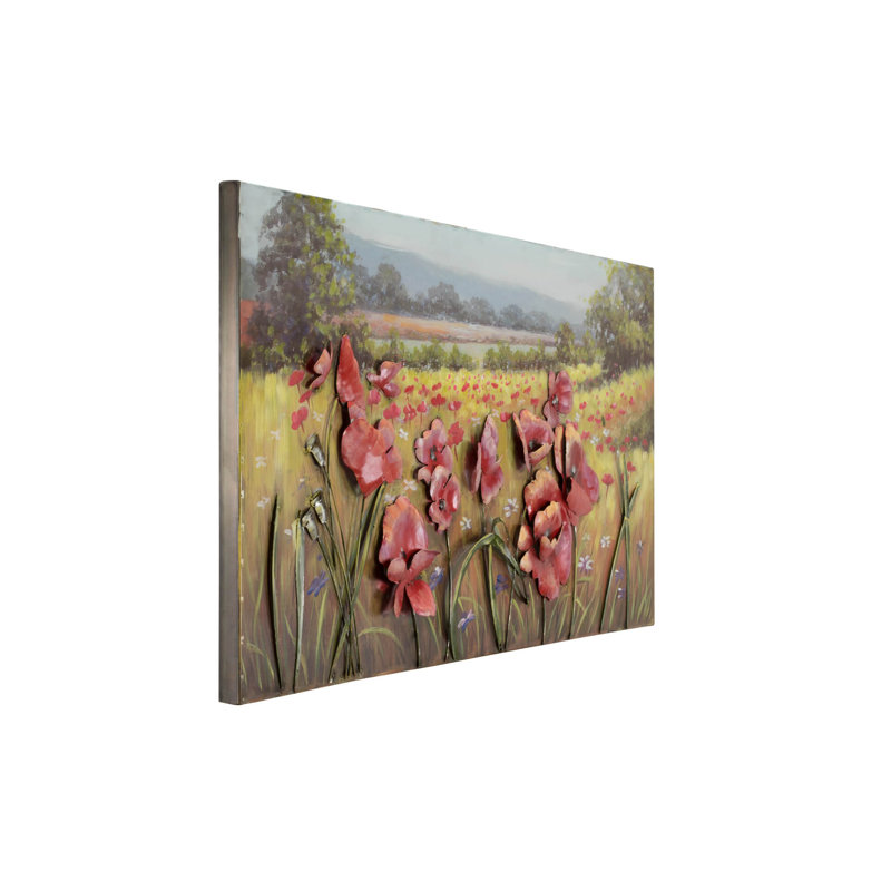 Handmade Farmhouse Plants & Flowers Wall Decor on Metal