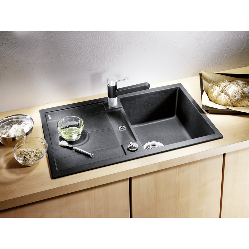 Metra Single Bowl Inset Kitchen Sink, Anthracite