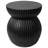 Mander Fiberstone Side Table – Ribbed Hourglass End Accent Table For Indoor Or Outdoor Use-1255187496