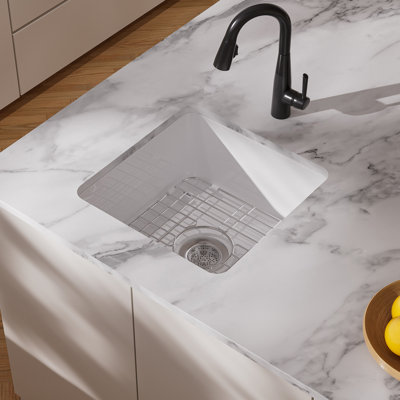 Oslo 18" W Square Dual Mount (Undermount/Drop-in) Bar/Prep Kitchen Sink
