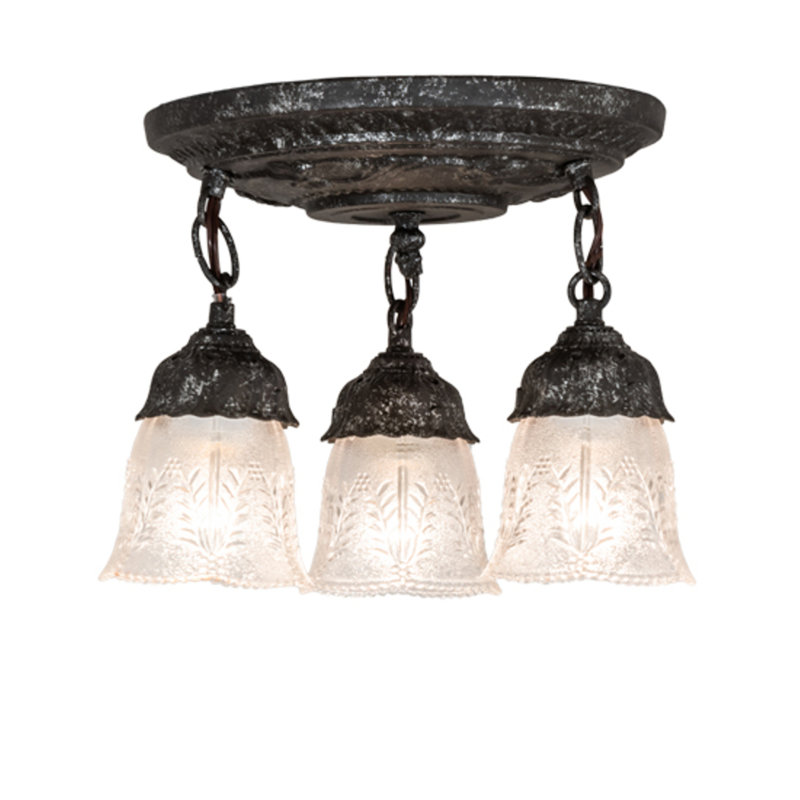 Bulwell Glass Semi Flush Mount