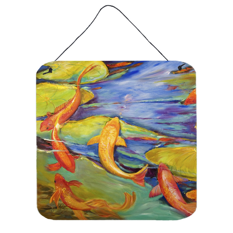Koi by Jean McKee Wall Art Plaque, 6" H x 6" W x 0.02" D