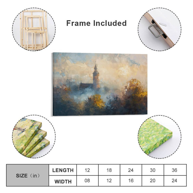 Art mural encadré 16 "x 24" avec cadre en bois, prêt à être accroché, 16 po x 24 po