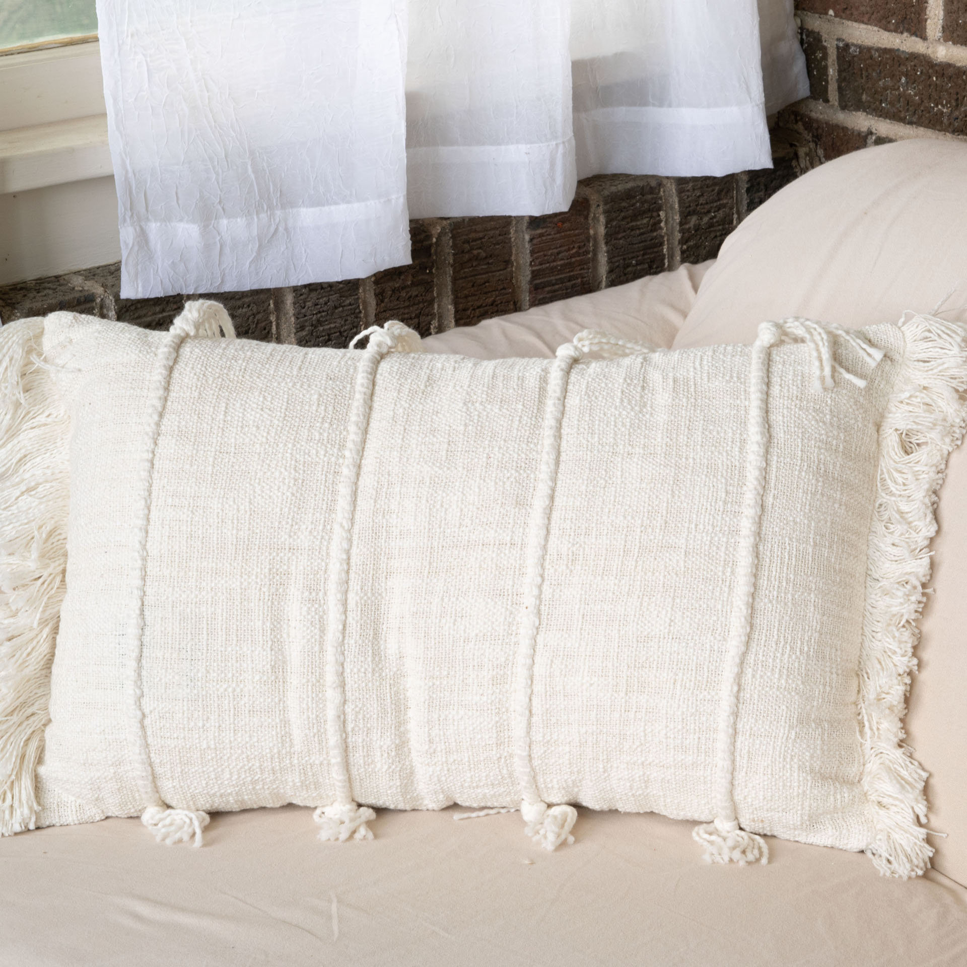 Foreside Home & Garden Tassels Cotton Throw Pillow & Reviews Wayfair