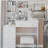 37" Middle Size Left Bedside Cabinet Vanity Table + Cushioned Stool, Large Sliding, Touch Control, Tri-color Switching, Brightness Adjust LED Mirror, High Capacity Storage, Suitable for Middle Space-2112358902