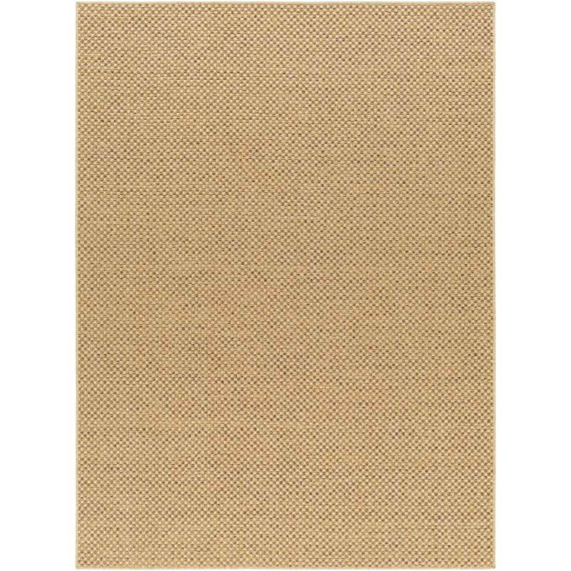 Agnes Checkered Tan Area Rug, Rectangle 5' x 8'