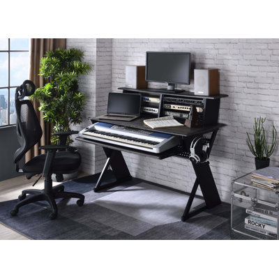 Bureau de musique à finition noire