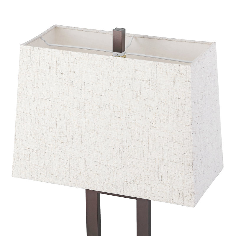 Abat-jour rectangulaire avoine, Brun, H 10 po x l 14 po x P 7 po