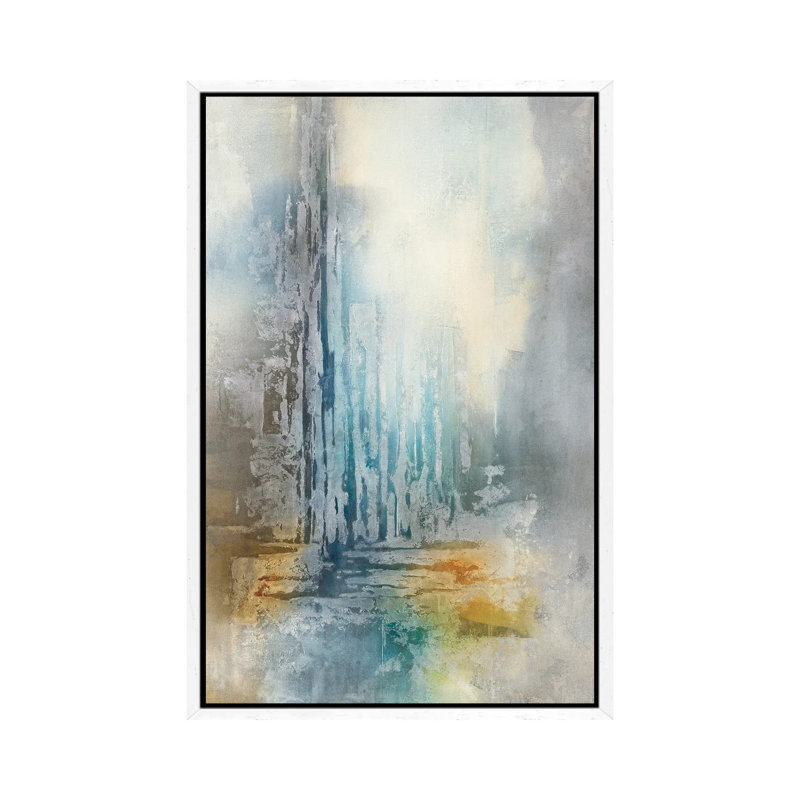 Rising Atmosphere 1 Piece Painting on Canvas, 101.6cm H x 66.04cm W x 3.81cm D, White Floater Framed
