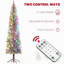 Arbre de Noël illuminé 9 pi avec 9 lumières DEL bicolores et 895 pointes de branches, arbre de Noël artificiel avec support en métal-708786349