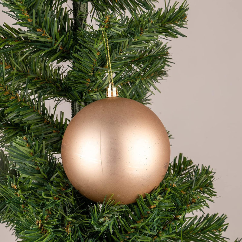 Polyvinyl Chloride (PVC) Bauble, 6cm H x 6cm W x 6cm D, Gold