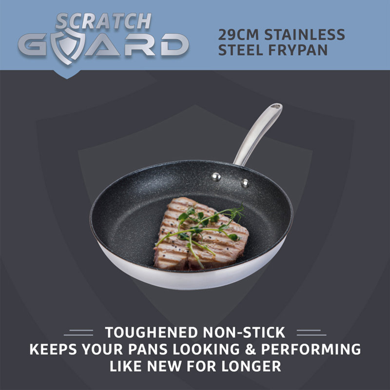 Prestige Scratch Guard Non-Stick Frying Pan - Stainless Steel induction Frying Pan, Scratch Resistant, Suitable for All Hobs