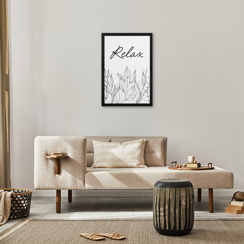 Feuille croquis relax - reproduction d'art mural - affiche de galerie, H 24 po x l 16 po