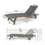CHAISE Longe avec plateau escamotable