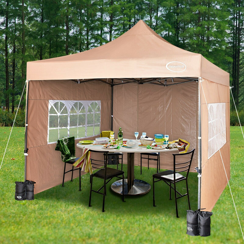 Lawrence 3m x 3m Metal Pop-Up Gazebo, Beige