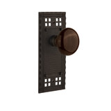 Craftsman Plate with Brown Porcelain Door Knob