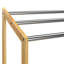 Towel Rack Bamboo with Floor Shelf