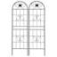 Ensemble de 2 treillis de jardin en métal 71 po x 19,7 po Premier, antirouille pour grimper des fleurs à l'extérieur, noir, procédure d'assemblage simple, avec revêtement galvanisé, paquet d'utilisation polyvalent 19,7 po, rouille - plante d'extérieur-121594810
