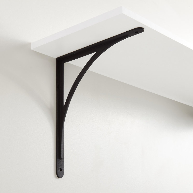 Timeless Large Iron Shelf Bracket - Black Powder Coat