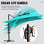 Parasol carré en porte-à-faux 120 po Ainaire-522259492