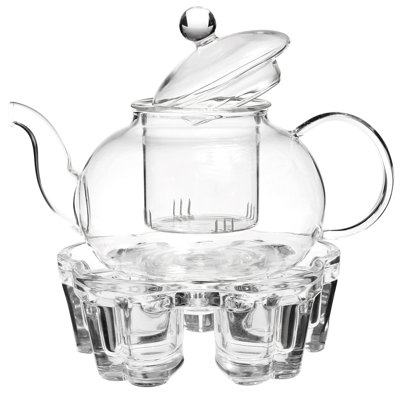 Winston Porter Troche 26oz. Glass Solid Colour Teapot