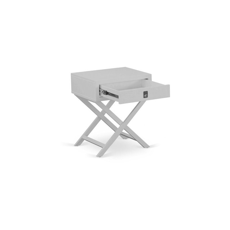 Stunning Hamilton Side Table Bedroom with Drawer, 1-Pack, Grey Finish, Urban Gray, Urban Gray
