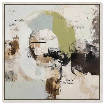 «Neutral Palette I», reproduction d'art sur toile par Art Remedy, cadre argenté, 40 x 40