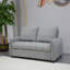 Convertible Loveseat Sofa Bed With Pull - Out Function, Adjustable Backrest, Velvet Upholstery, Side Pockets And Pillows For Living Spaces
