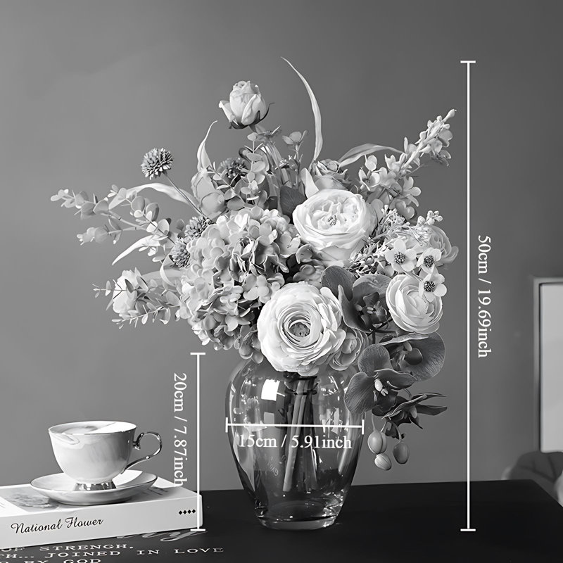 Composition d'assortiment mixte dans un vase