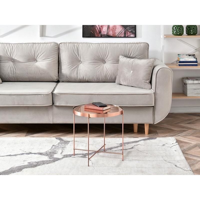 Appling Four Leg Coffee Table, 43" H x 44" W x 44"D, Copper/Copper